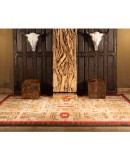 southwestern style rug with cream colors 