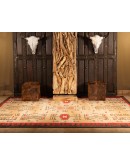 southwestern style rug with cream colors 