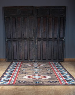 Bow Strings Brown Rug