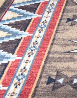 Bow Strings Brown Rug