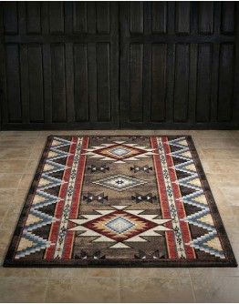 Bow Strings Brown Rug