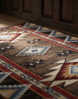 Bow Strings Brown Rug