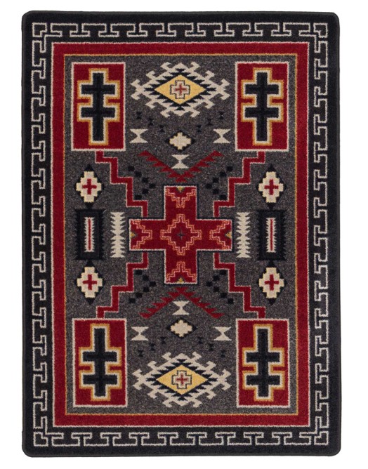 Double Cross Grey Rug