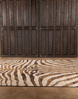 Faux Zebra Rug