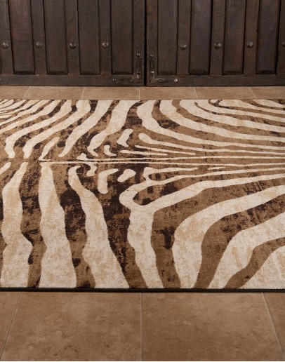 faux zebra living room rug