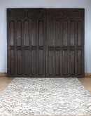 transitional rug with neutral color tones