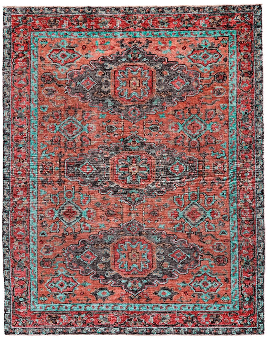Piraj Rust/Aqua Rug Piraj Rust/Aqua Rug