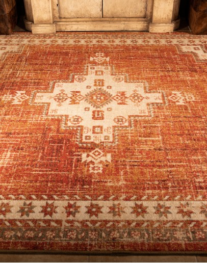 rug with rust colors,sedona nights red rock rug