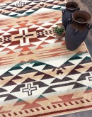 vibrate colored southwestern style rug