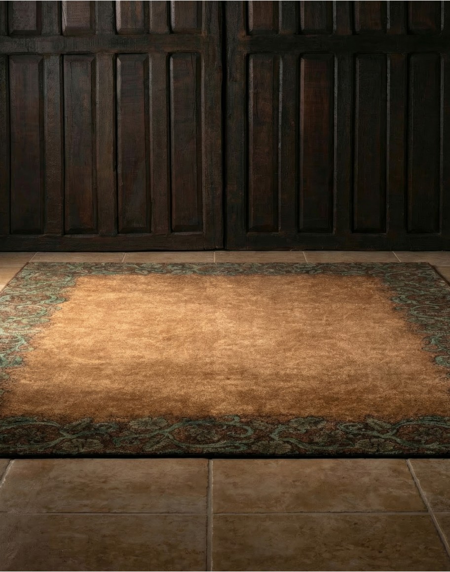 Tooled Turquoise Rug