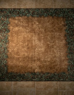 Tooled Turquoise Rug