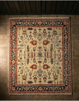 Ustad Camel/Black Rug