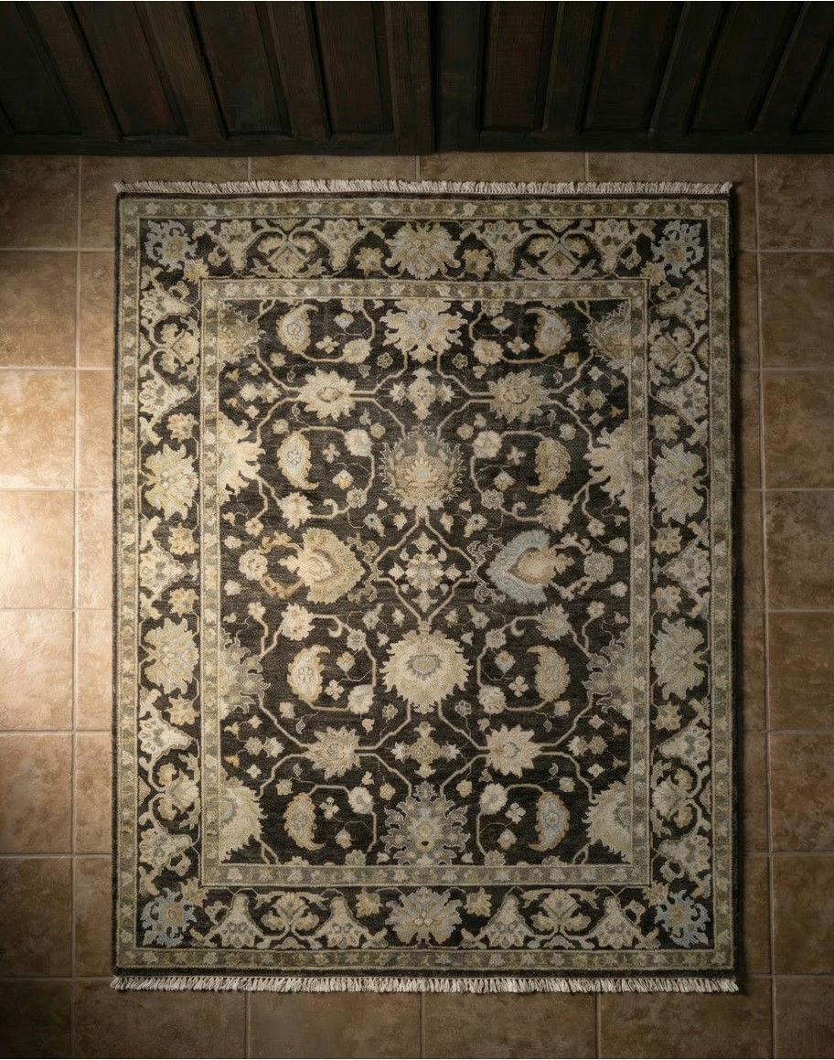 Ustad Charcoal/Multi Rug