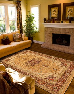 Ustad Gold/Brown Rug Ustad Gold/Brown Rug