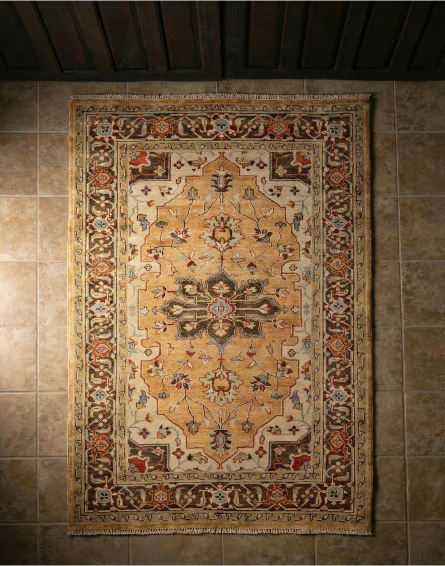 Ustad Gold/Brown Rug Ustad Gold/Brown Rug