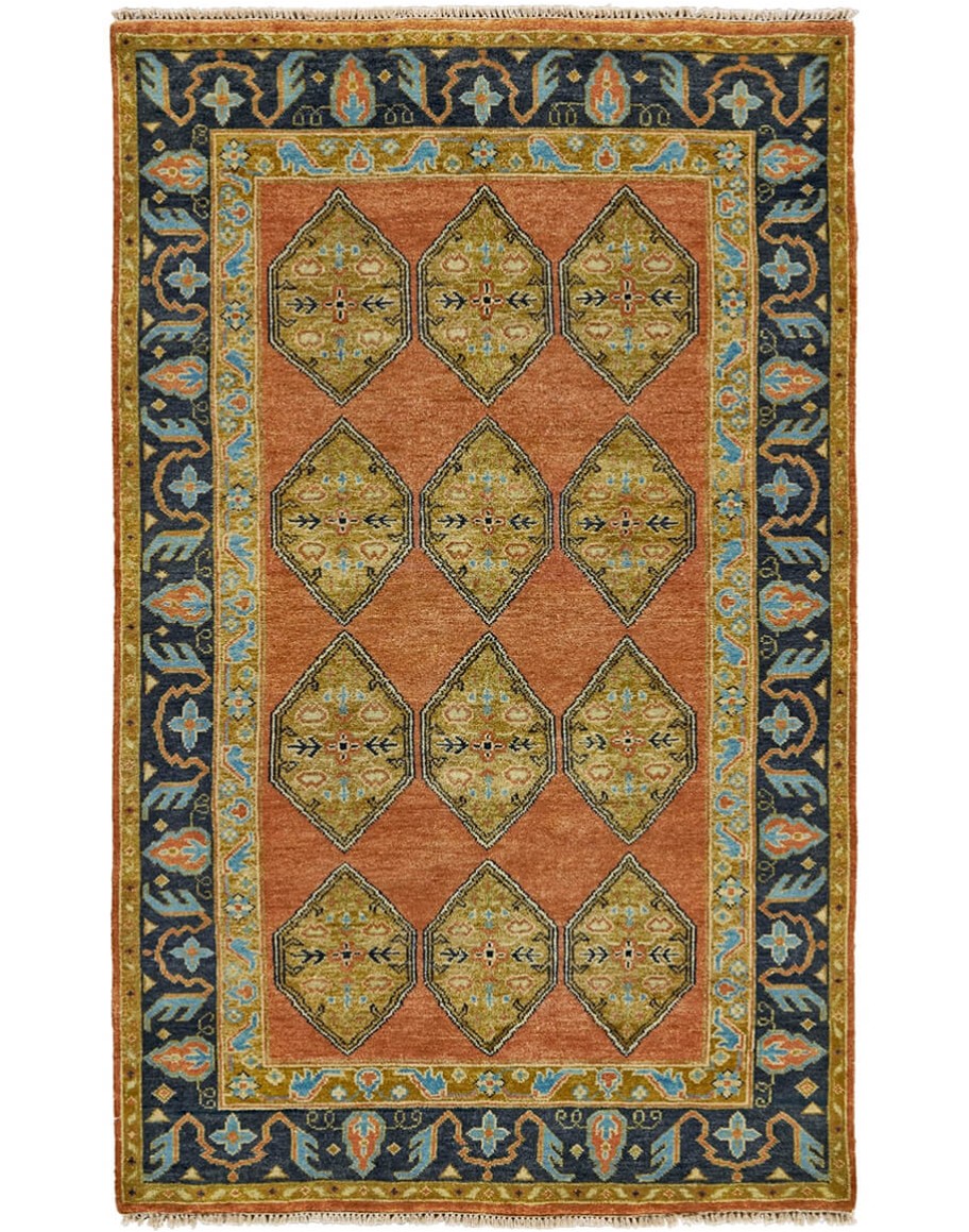 Ustad Rust/Charcoal Rug