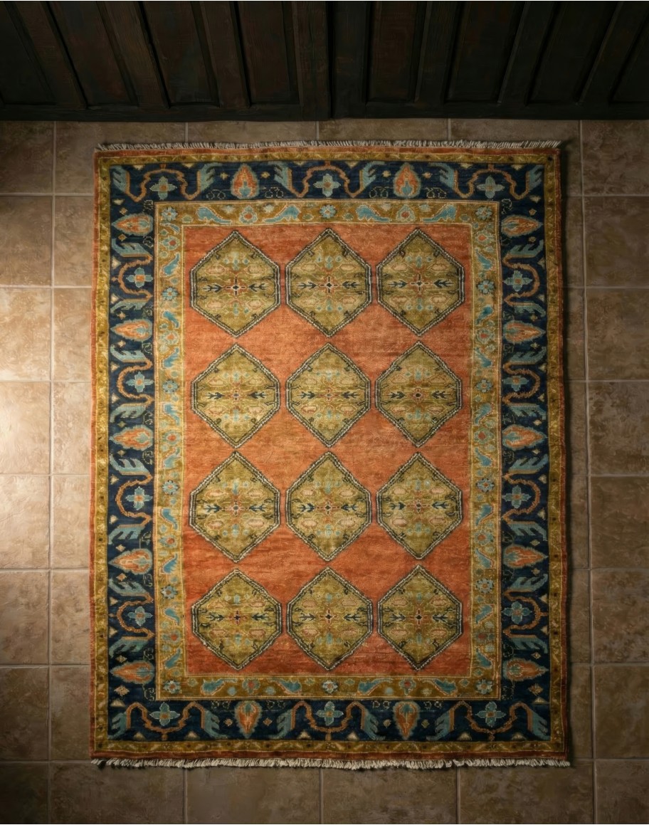 Ustad Rust/Charcoal Rug