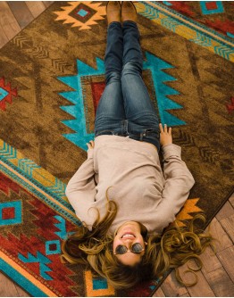 Whiskey River Turquoise Rug