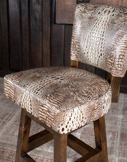 Chisum Ivory Croc Armless Barstool Chisum Ivory Croc Armless Barstool