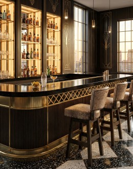 Chisum Ivory Croc Armless Barstool Chisum Ivory Croc Armless Barstool