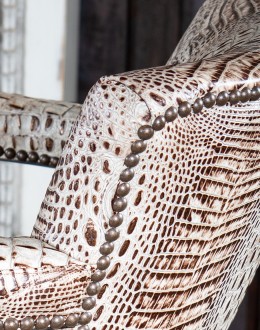 Chisum Ivory Croc Barstool Chisum Ivory Croc Barstool