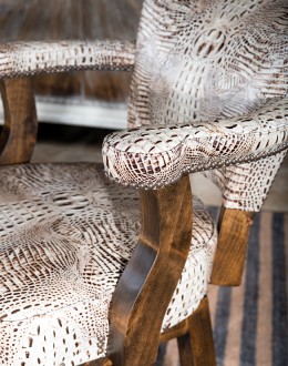 Chisum Ivory Croc Barstool Chisum Ivory Croc Barstool