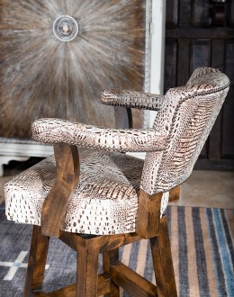 Chisum Ivory Croc Barstool Chisum Ivory Croc Barstool
