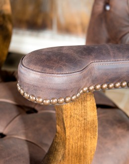 Chisum Mustang Tufted Barstool