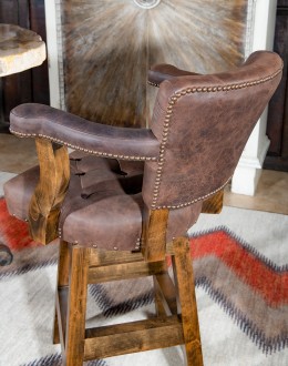 Chisum Mustang Tufted Barstool