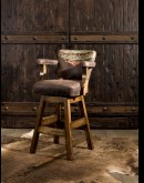 southwestern style leather barstool