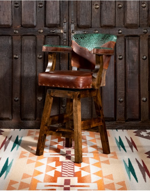 Chisum Ranchero Leather Barstool