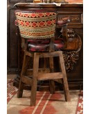 chisum barstool with torro red leather