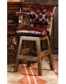 chisum barstool with torro red leather