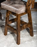 swivel barstool with taupe color leather