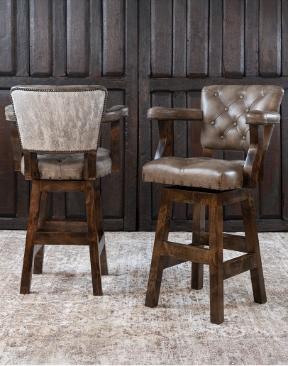 Chisum Stone Tufted Barstool Chisum Stone Tufted Barstool