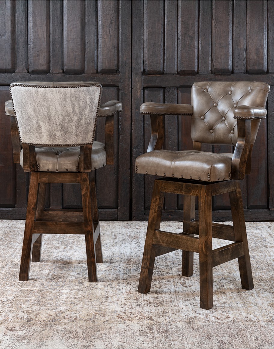 Chisum Stone Tufted Barstool