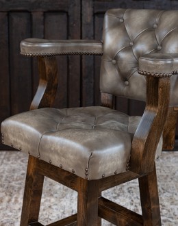 Chisum Stone Tufted Barstool