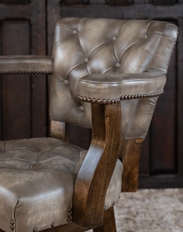 Chisum Stone Tufted Barstool