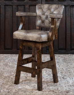 Chisum Stone Tufted Barstool