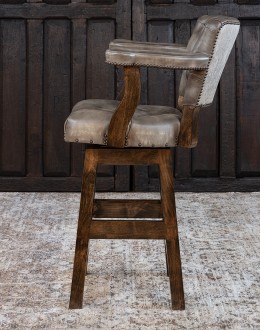 Chisum Stone Tufted Barstool