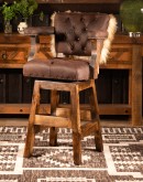 fine western leather swivel barstool