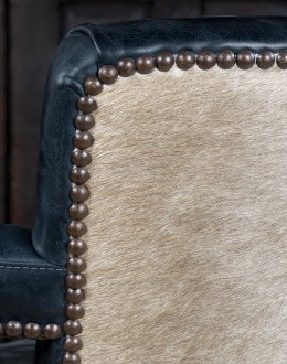 Chisum TX Blue Western Barstool Chisum TX Blue Western Barstool