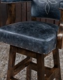 Chisum TX Blue Western Barstool