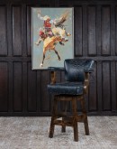 Chisum TX Blue Western Barstool