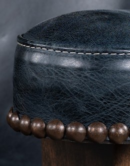 Chisum TX Blue Western Barstool Chisum TX Blue Western Barstool