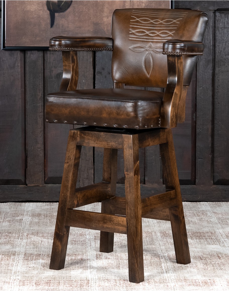 Chisum TX Brown Barstool