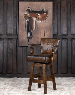 Chisum TX Brown Barstool