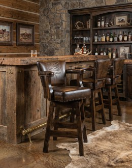 Chisum TX Brown Barstool