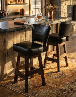 Chisum TX Midnight Armless Barstool Chisum TX Midnight Armless Barstool