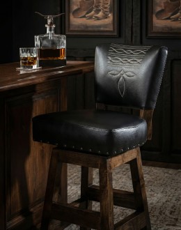 Chisum TX Midnight Armless Barstool Chisum TX Midnight Armless Barstool